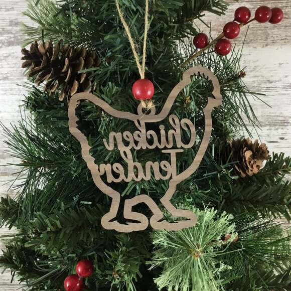 Chicken Tenders Wood Chicken Christmas Ornament - Picture 3 of 5